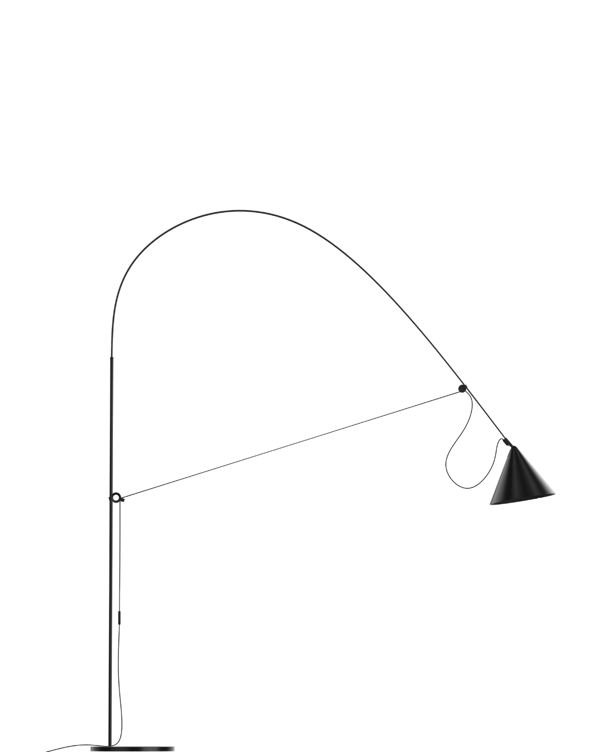 AYNO Floor Lamp XL Black - scaled / floor baseline y1874 / 0.55px=1mm