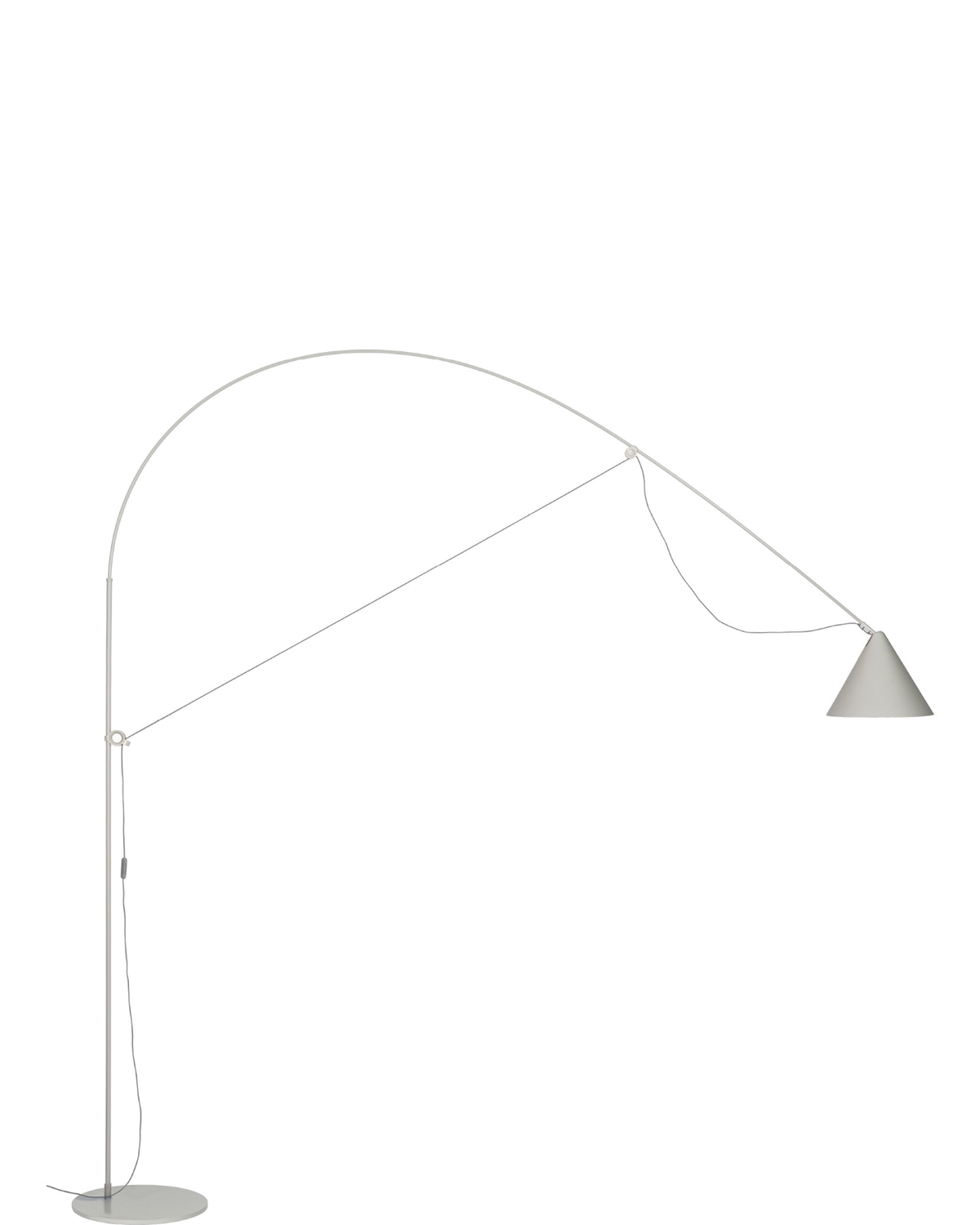 AYNO Floor Lamp XL Silk Grey - scaled / floor baseline y1874 / 0.55px=1mm