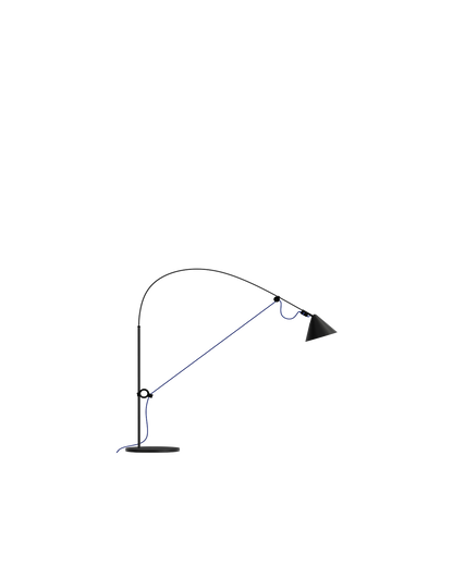 AYNO S Table Lamp Black / Ultramarine cable - scaled / table baseline y1499 / 1.00px=1mm