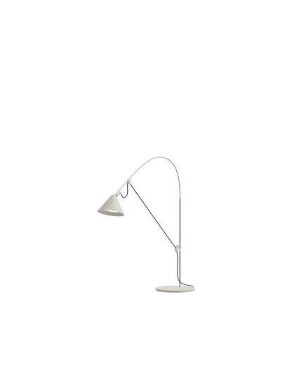AYNO S Table Lamp Silk Grey / Ultramarine cable - scaled / table baseline y1499 / 1.00px=1mm