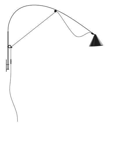AYNO Wall Lamp L Black - real-scale 1.00px=1mm