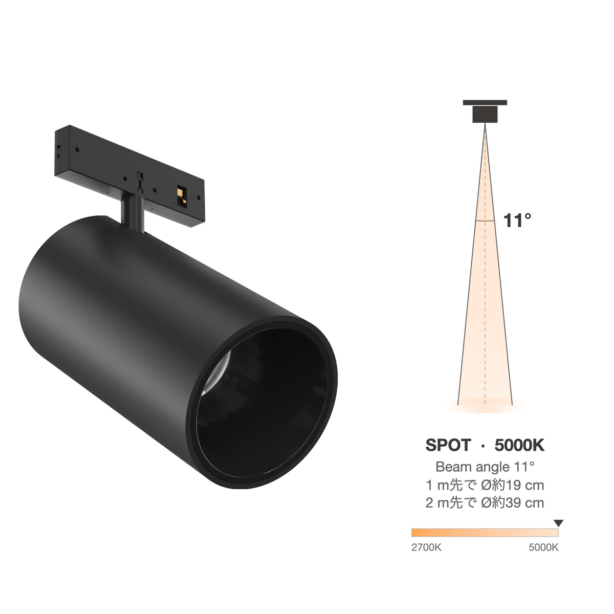 The Micro Running Magnet L.Shadow Spot Black Spot 11° 5000K