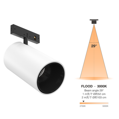 The Micro Running Magnet L.Shadow Spot White Flood 29° 3000K