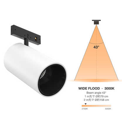 The Micro Running Magnet L.Shadow Spot White Wide Flood 43° 3000K