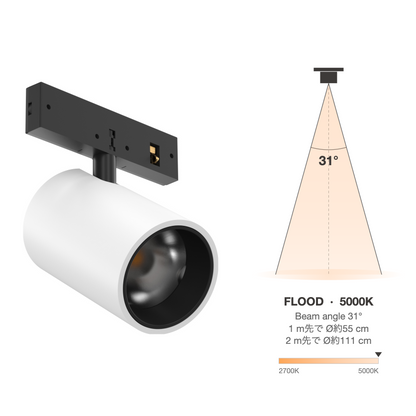 The Micro Running Magnet Micro Spot White Flood 31° 5000K