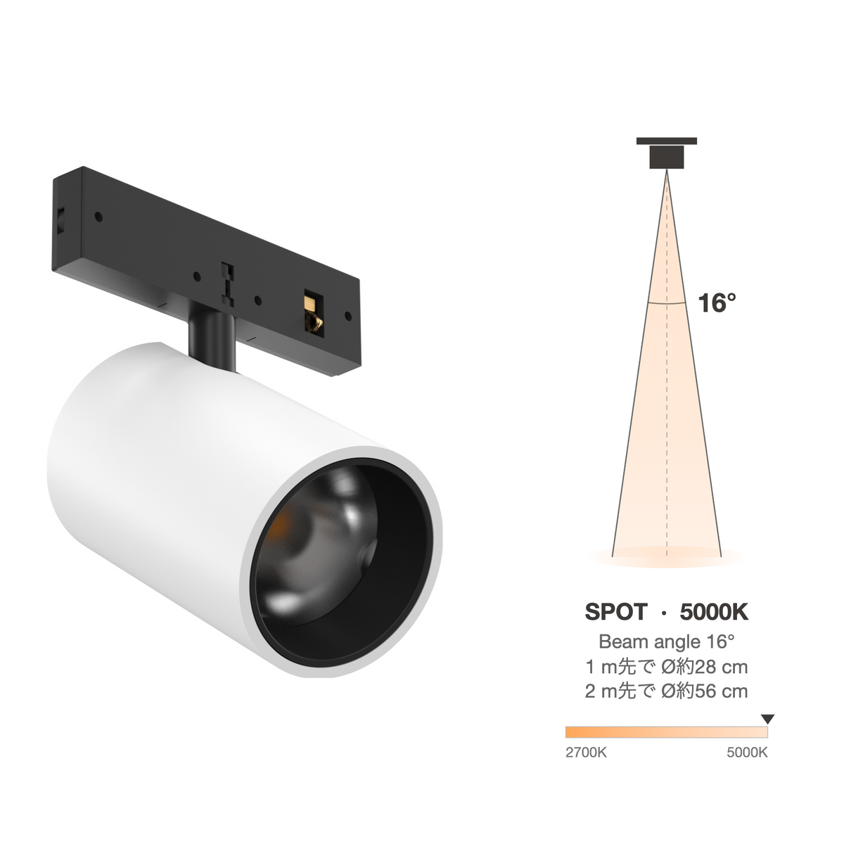 The Micro Running Magnet Micro Spot White Spot 16° 5000K