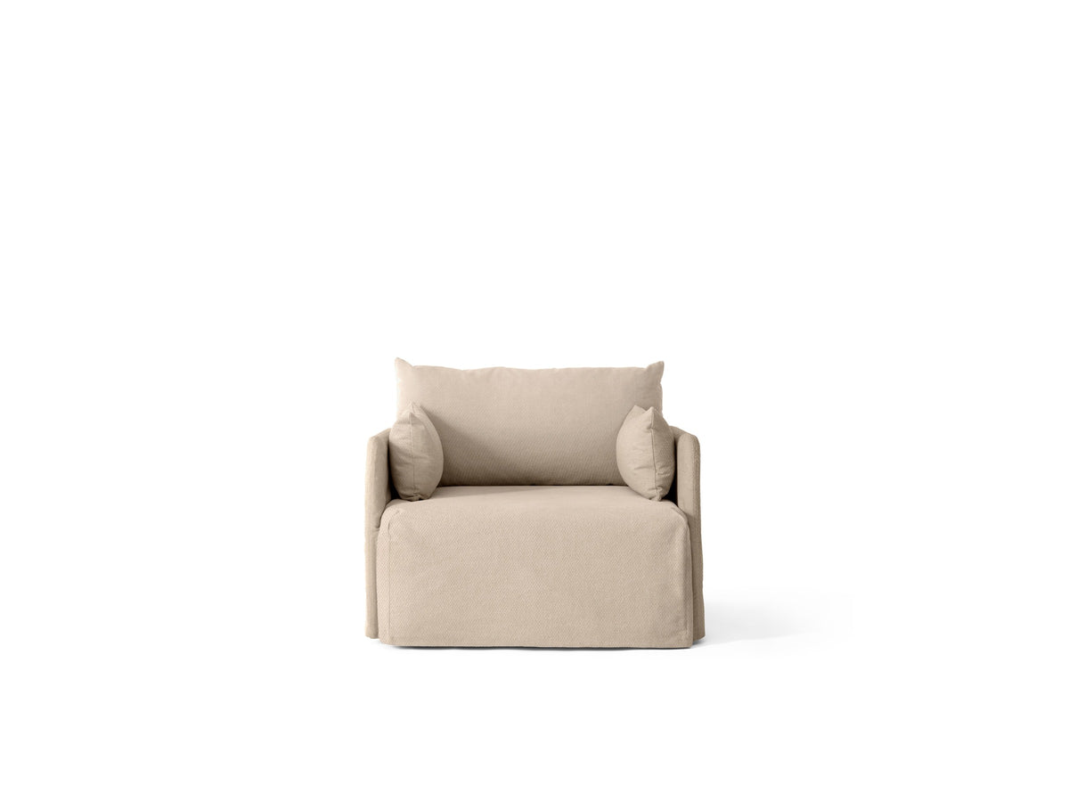 Offset Sofa Loose Cover 1 Seater Logan 02 Sand