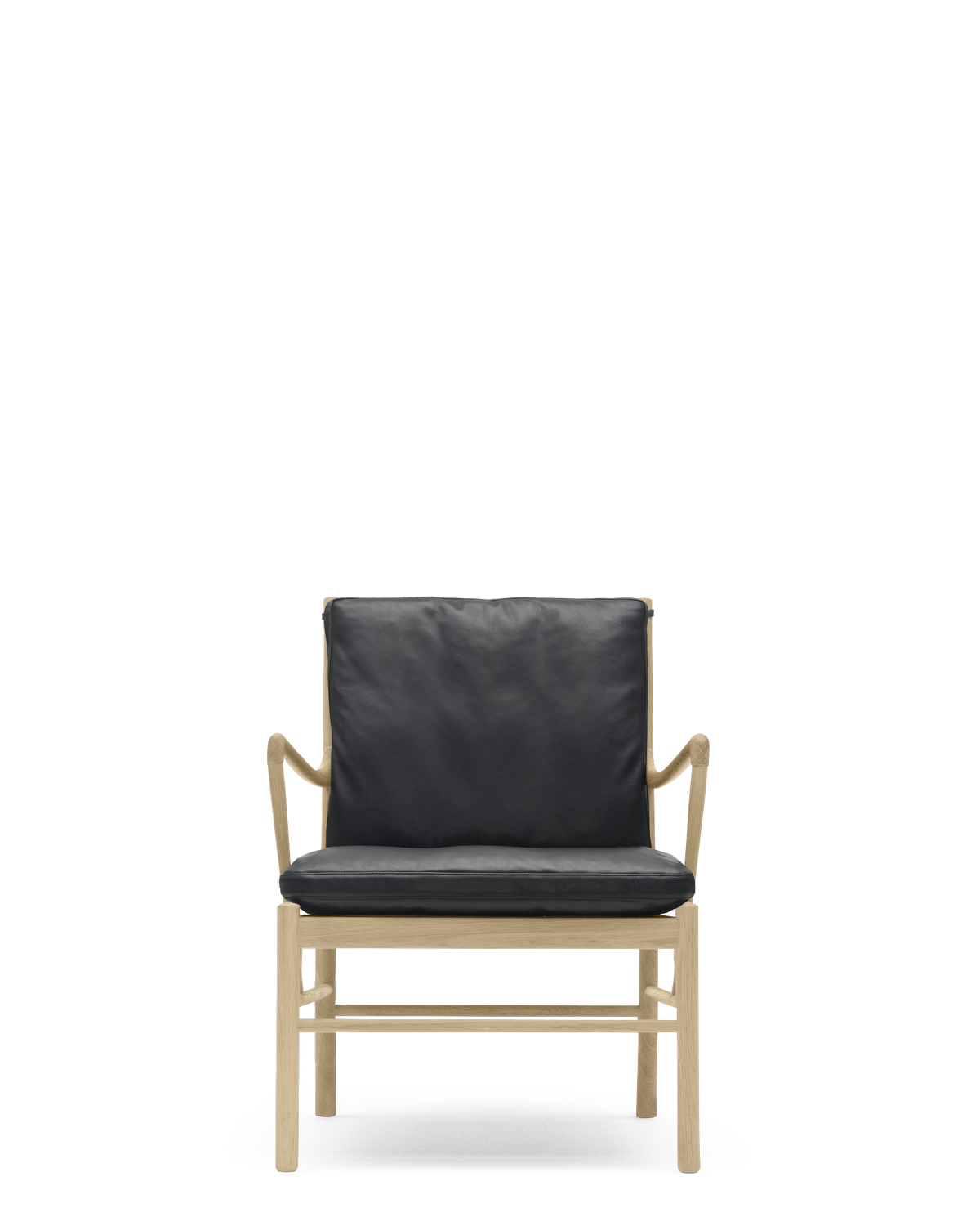 OW149 Colonial Chair Oak Oil / Leather Group B THOR 301 front