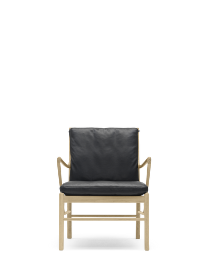 OW149 Colonial Chair Oak Oil / Leather Group B THOR 301 front
