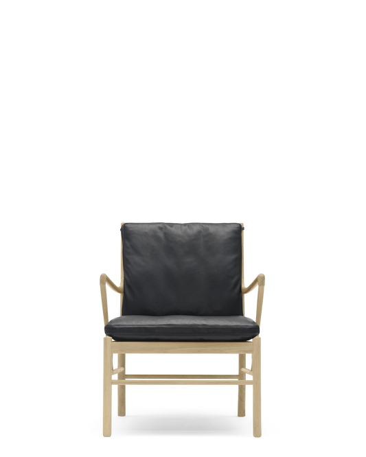 OW149 Colonial Chair Oak Oil / Leather Group B THOR 301 front