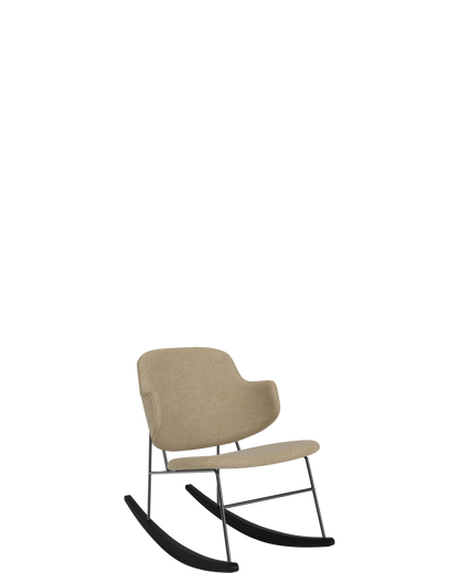 The Penguin Rocking Chair Upholstered Seat & Back / Audo Bouclé 02 (Beige) - real-scale / floor baseline y1874 / 1.00px=1mm