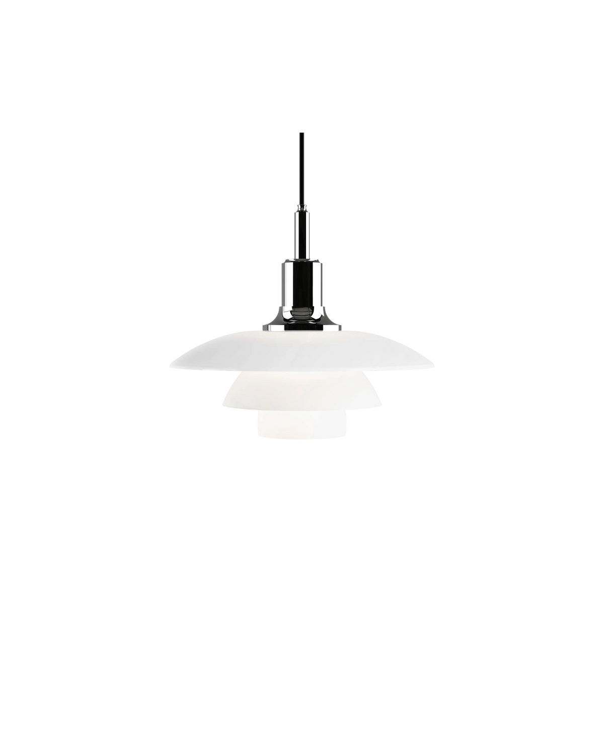 PH 3½-3 Glass Pendant Chrome