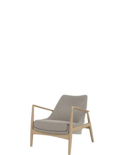 The Seal Lounge Chair Low Back / Natural Oak / Re-wool 0218 (Beige) - real-scale / floor baseline y1874 / 1.00px=1mm